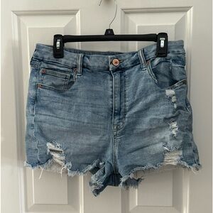 American Eagle super stretch, curvy, high-rise denim shorts - size 14